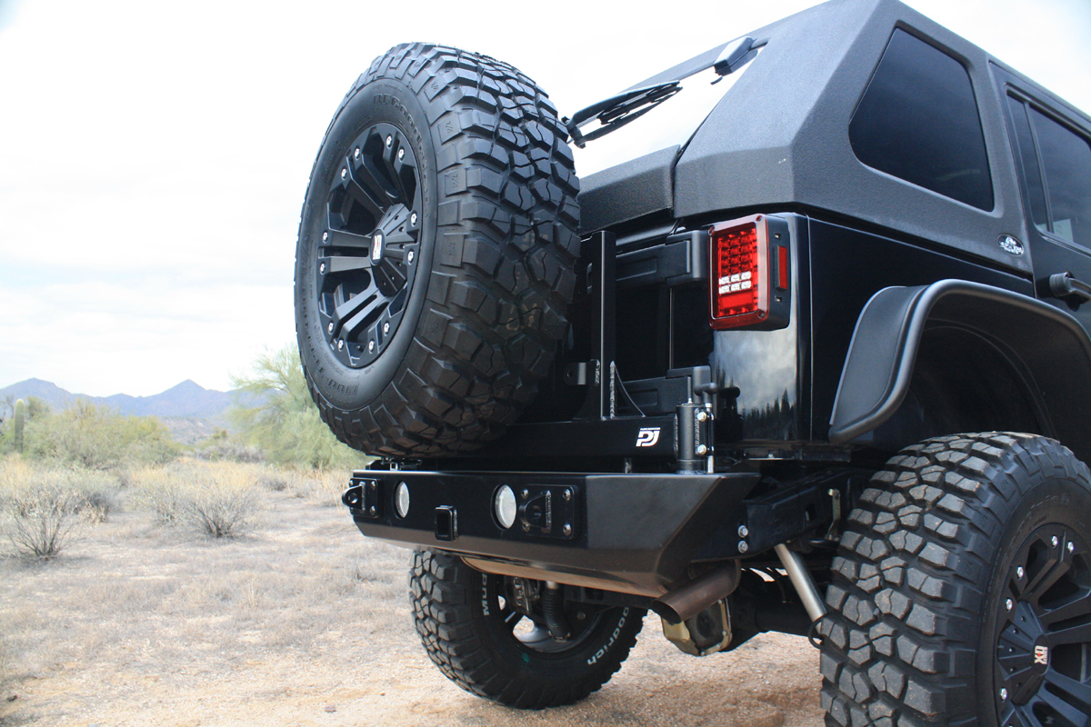 Jeep rear bumpers tire carrier #5