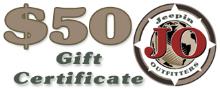 JeepinOutfitters.com Gift Certificate - $50