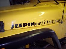 JEEPINoutfitters.com logo decal - 32", black