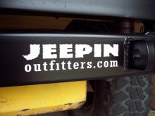 JEEPINoutfitters.com logo decal - 8", white