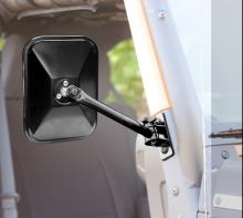 Rugged Ridge Quick Release Side Mirror, Black, Rectangular, 97-14 Jeep Wrangler