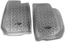 Rugged Ridge Floor Liners, Front, Gray, 07-14 Jeep Wrangler (JK)