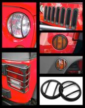 Rugged Ridge Euro Guard Light Kit, Black, 21 Piece, Jeep Wrangler (JK) 2007-2011