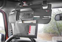 Rugged Ridge Sun Visor Organizer, Black, Jeep Wrangler (JK) 2010-2011, Pair