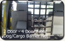 Aspen Mfg Jeep JK Front Dog/Cargo Barrier Net