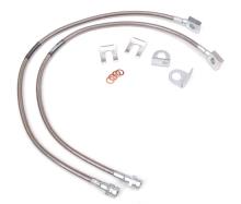Rough Country Stainless Steel Front Brake Lines, YJ/TJ/XJ