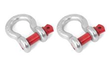 Rugged Ridge D-Ring Pair With 7/8 Inch Pin, 13,500Lb Wll, Zinc Plated Steel, Universal Application