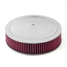 Rugged Ridge Air Cleaner Assembly, 14In Round, Chrome Lid With Synthetic Filter