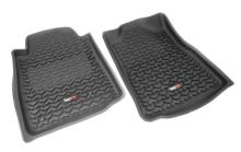 Rugged Ridge All Terrain Floor Liners, Front Pair, Black, Toyota Tacoma 05-11, All Cabs